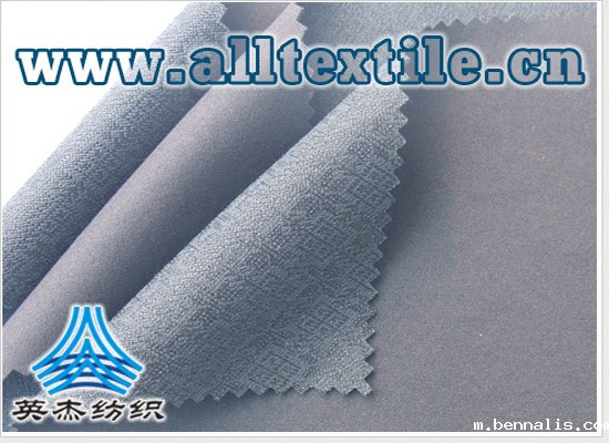 透湿透气有光提花涤纶布+50D针织布TPU复合面料